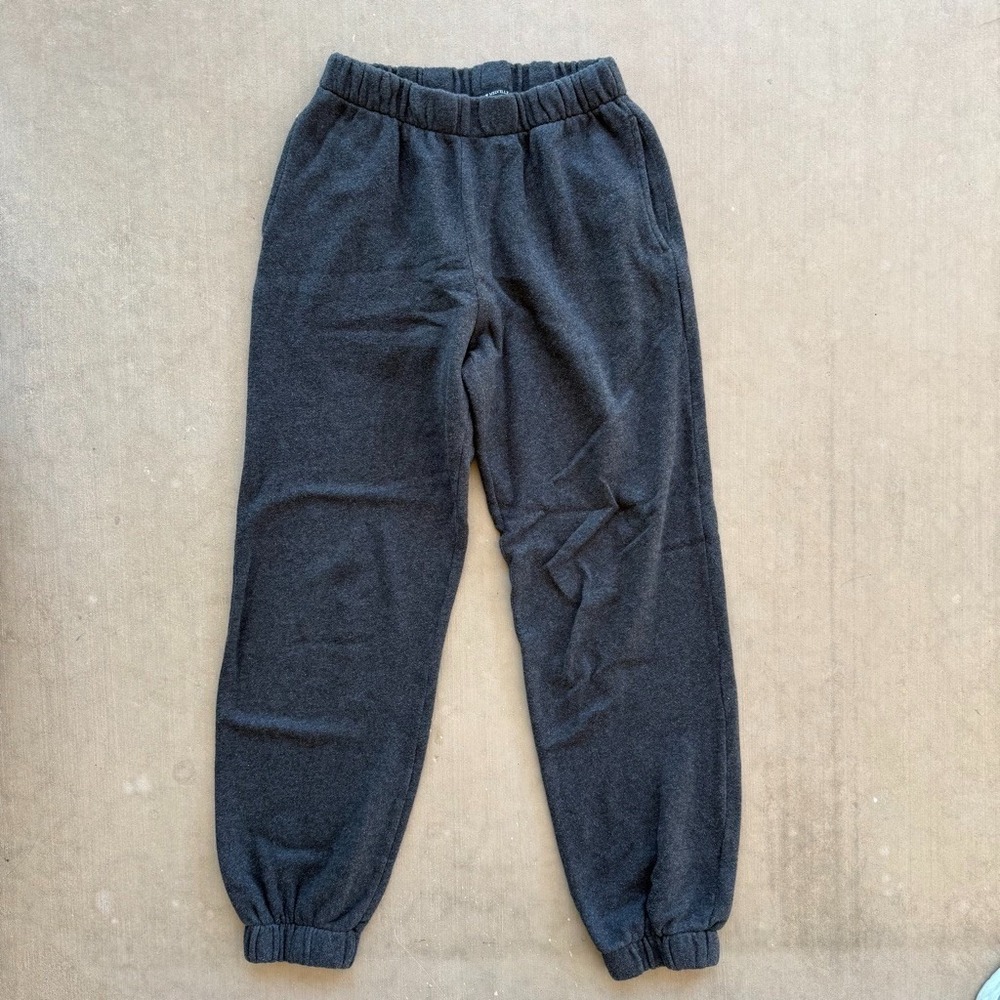 Brandy Melville Sweatpants Womens Heathered Dark Gray Fleece Joggers Cozy Lounge